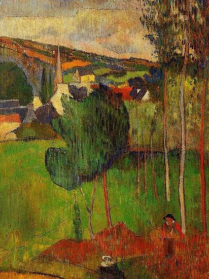 Paul Gauguin View of Pont-Aven from Lezaven Norge oil painting art